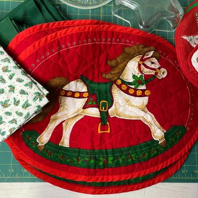 Christmas Linens and Dishes