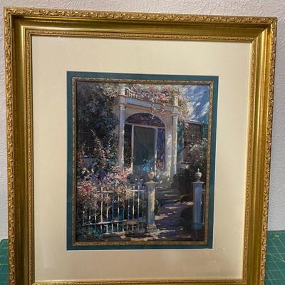 Framed Print of Front Path to Door 