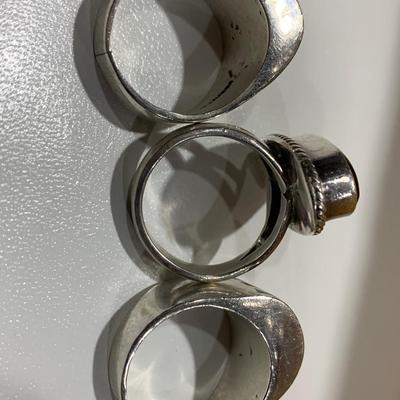 THREE Sterling Silver Estate Rings