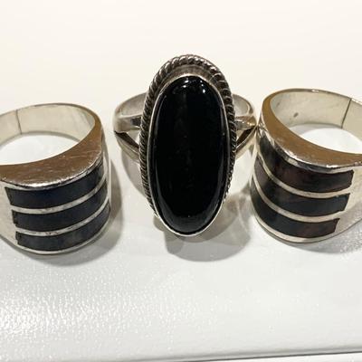 THREE Sterling Silver Estate Rings