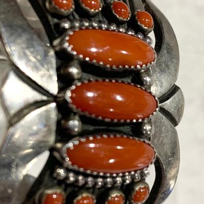 Signed Sterling Silver Bracelet & Matching Earrings