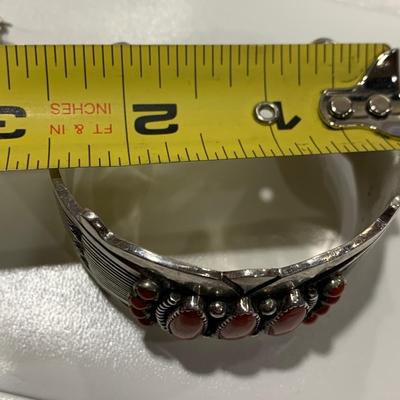 Signed Sterling Silver Bracelet & Matching Earrings