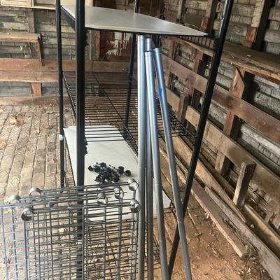 Two Metal Shelving Units (G-MG)