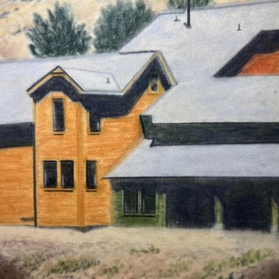 Signed Modern Ranch Home Painting (DR-RG)