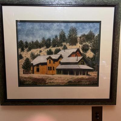 Signed Modern Ranch Home Painting (DR-RG)