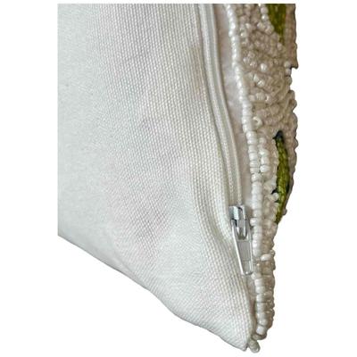 Chic Geometric Motif Beaded Decorative Accent Throw Pillow
