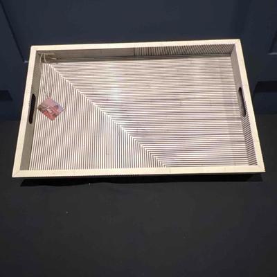 Decorative Hand CraftedÂ Serving Tray, Bone & Resin