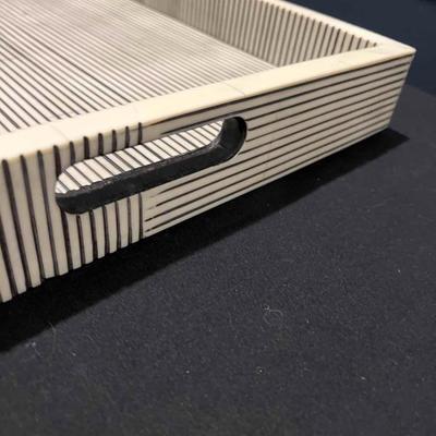 Decorative Hand CraftedÂ Serving Tray, Bone & Resin