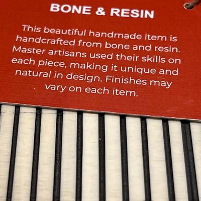 Decorative Hand CraftedÂ Serving Tray, Bone & Resin
