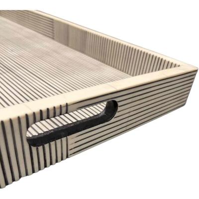Decorative Hand CraftedÂ Serving Tray, Bone & Resin