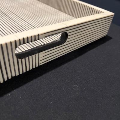 Decorative Hand CraftedÂ Serving Tray, Bone & Resin