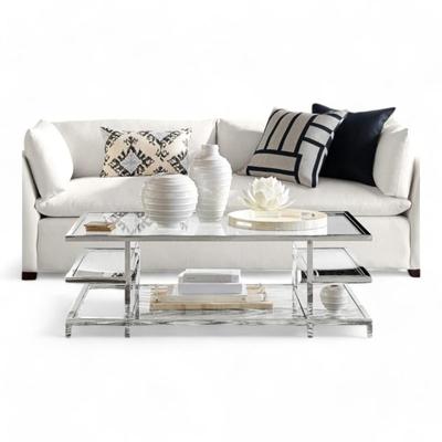 Williams Sonoma Tribeca Coffee Table Chrome And Glass