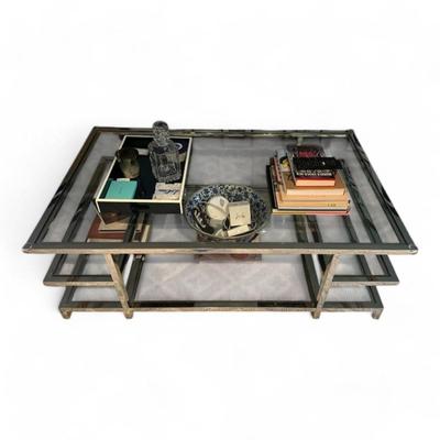 Williams Sonoma Tribeca Coffee Table Chrome And Glass