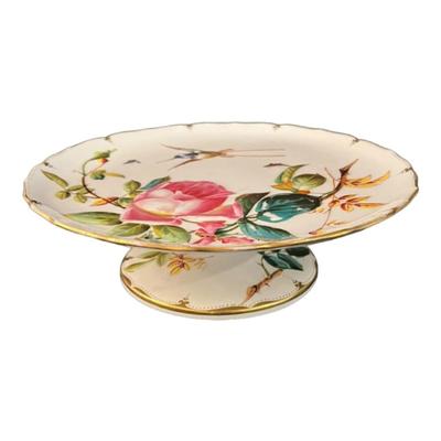 Set of 2 George Jones Hummingbird and Rose Plates (Late 19th Century)