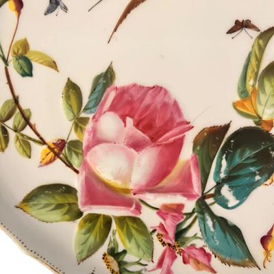 Set of 2 George Jones Hummingbird and Rose Plates (Late 19th Century)