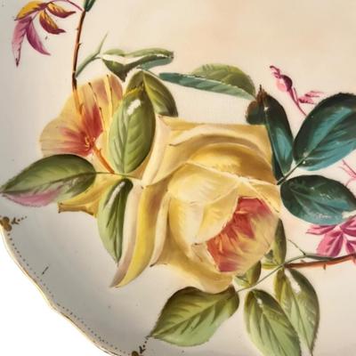 Set of 2 George Jones Hummingbird and Rose Plates (Late 19th Century)
