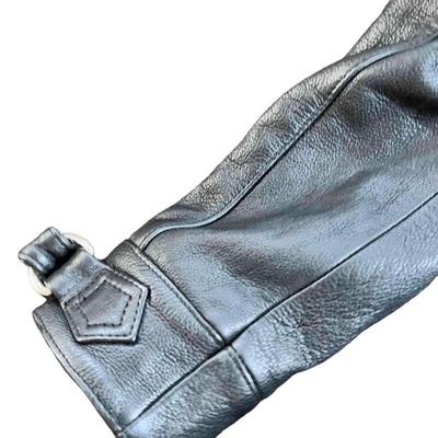 Designer Maje Leather Jacket, Biker Style 