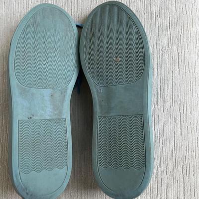 Italian Common Project Men's Luxury Sneakers, Light Blue Leather 