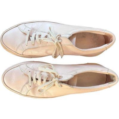Common Projects Luxury Pair of Leather Sneakers, Beige/Blush, Made in Italy 