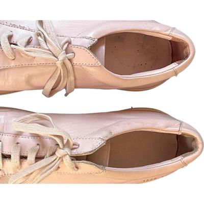 Common Projects Luxury Pair of Leather Sneakers, Beige/Blush, Made in Italy 