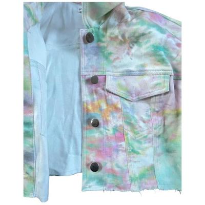 For Love and Lemons Tie Dye Denim Jacket, New with Tags, Size XS