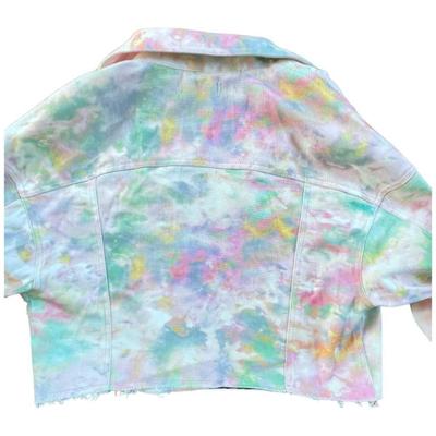 For Love and Lemons Tie Dye Denim Jacket, New with Tags, Size XS