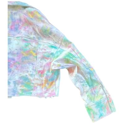 For Love and Lemons Tie Dye Denim Jacket, New with Tags, Size XS