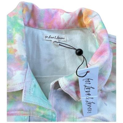 For Love and Lemons Tie Dye Denim Jacket, New with Tags, Size XS