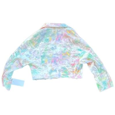 For Love and Lemons Tie Dye Denim Jacket, New with Tags, Size XS
