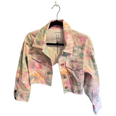 For Love and Lemons Tie Dye Denim Jacket, New with Tags, Size XS