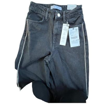 ZARA Black Diamond Studded Jeans, Straight Full Length, New with Tags, Size 32