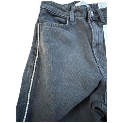 ZARA Black Diamond Studded Jeans, Straight Full Length, New with Tags, Size 32