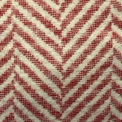 David Fussenger Luxury Austrian Decorative Accent Throw Pillow, Holiday Red And White Chevron Deer 