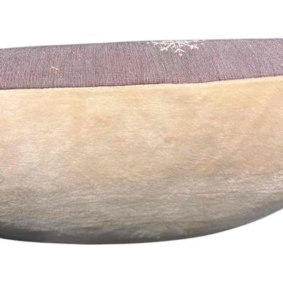 Luxury Tapestry Lumbar Pillow by Rolande Du Dreuilh French Designer -  Nude Reindeer Motif, Christmas Decorative Pillow