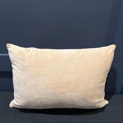 Luxury Tapestry Lumbar Pillow by Rolande Du Dreuilh French Designer -  Nude Reindeer Motif, Christmas Decorative Pillow