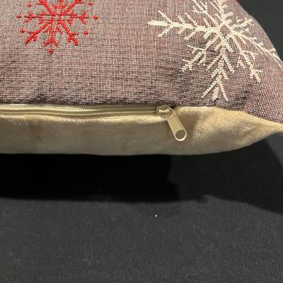 Luxury Tapestry Lumbar Pillow by Rolande Du Dreuilh French Designer -  Nude Reindeer Motif, Christmas Decorative Pillow