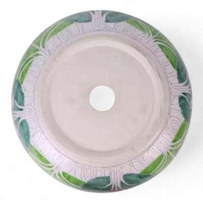 Hand-Painted Chinese Bok Choy Cabbage Leaf Ceramic Sink Bowl, Wash Basin, Jingdezhen Porcelain