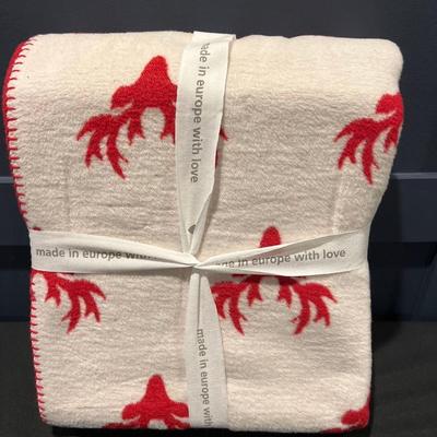 Throw Blanket Reindeer design by PAD, Christmas Decorative Blanket