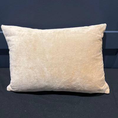 Luxury French Tapestry Lumbar Pillow by Rolande Du Dreuilh French Designer -  Nude Color Skiing Motif, Christmas Decor Pillow
