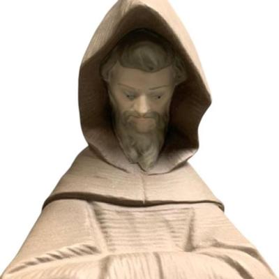Rare Lladro Franciscan Monk Figure, Praying Monk