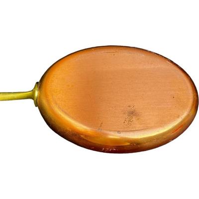 Vintage Copper Oval Pan with Brass Handle
