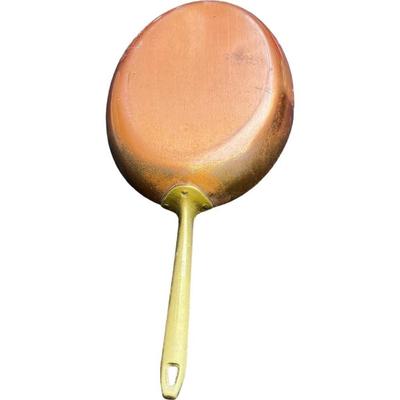 Vintage Copper Oval Pan with Brass Handle