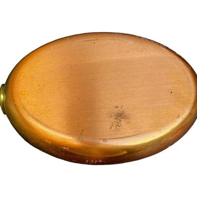 Vintage Copper Oval Pan with Brass Handle