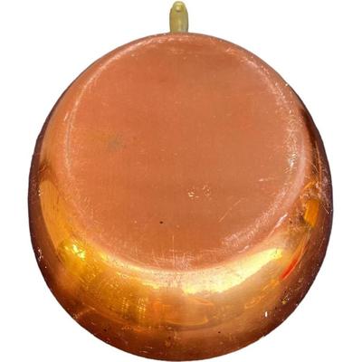 Vintage Copper Oval Pan with Brass Handle