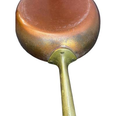 Vintage Copper Oval Pan with Brass Handle
