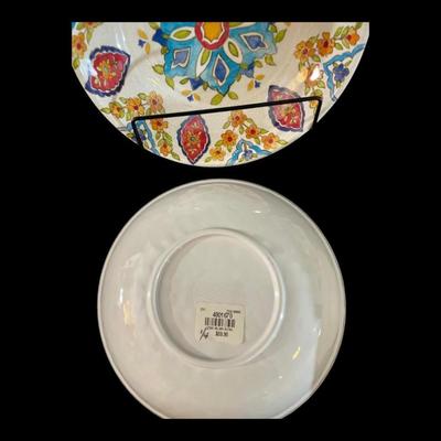 Iznik Williams Sonoma Melamine Soup/Salad Bowls Dinnerware, Set of 4, New