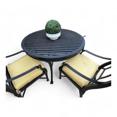 Restoration Hardware Outdoor Aluminum Dining Table and Chairs, Antibes Collection