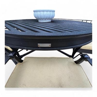 Restoration Hardware Outdoor Aluminum Dining Table and Chairs, Antibes Collection