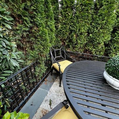 Restoration Hardware Outdoor Aluminum Dining Table and Chairs, Antibes Collection