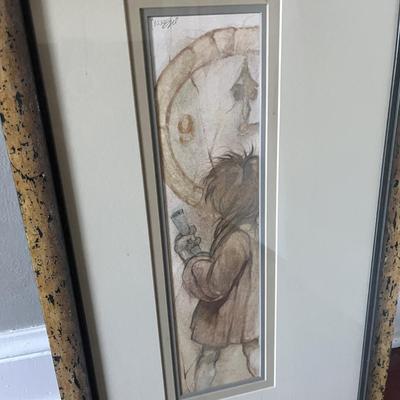 Pencil Signed Watercolor (B1-MG)